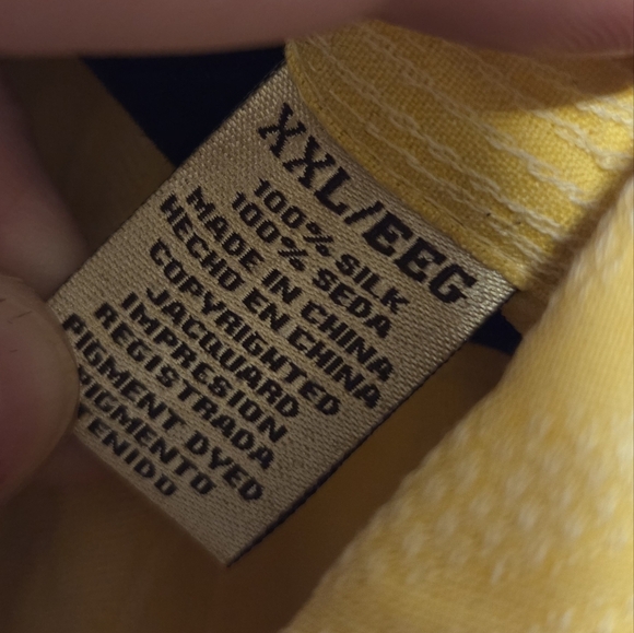 Jamaica Jaxx 100% Silk Men's XXL Short Sleeve Button Down Shirt Tropical Yellow - Picture 6 of 7